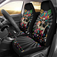 Mexican La Catrina Car Seat Cover Viva Mexico Dia De Muertos - Wonder Print Shop