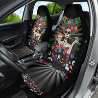 Mexican La Catrina Car Seat Cover Viva Mexico Dia De Muertos - Wonder Print Shop