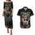 Mexican La Catrina Couples Matching Puletasi and Hawaiian Shirt Viva Mexico Dia De Muertos - Wonder Print Shop