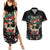 Mexican La Catrina Couples Matching Summer Maxi Dress and Hawaiian Shirt Viva Mexico Dia De Muertos - Wonder Print Shop