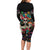 Mexican La Catrina Family Matching Long Sleeve Bodycon Dress and Hawaiian Shirt Viva Mexico Dia De Muertos - Wonder Print Shop