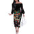 Mexican La Catrina Family Matching Off The Shoulder Long Sleeve Dress and Hawaiian Shirt Viva Mexico Dia De Muertos - Wonder Print Shop