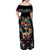 Mexican La Catrina Family Matching Off Shoulder Maxi Dress and Hawaiian Shirt Viva Mexico Dia De Muertos - Wonder Print Shop