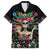 Mexican La Catrina Family Matching Short Sleeve Bodycon Dress and Hawaiian Shirt Viva Mexico Dia De Muertos - Wonder Print Shop