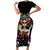 Mexican La Catrina Family Matching Short Sleeve Bodycon Dress and Hawaiian Shirt Viva Mexico Dia De Muertos - Wonder Print Shop