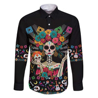 Mexican La Catrina Family Matching Tank Maxi Dress and Hawaiian Shirt Viva Mexico Dia De Muertos - Wonder Print Shop