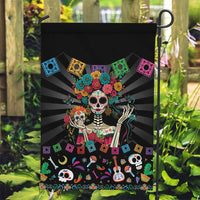 Mexican La Catrina Garden Flag Viva Mexico Dia De Muertos - Wonder Print Shop