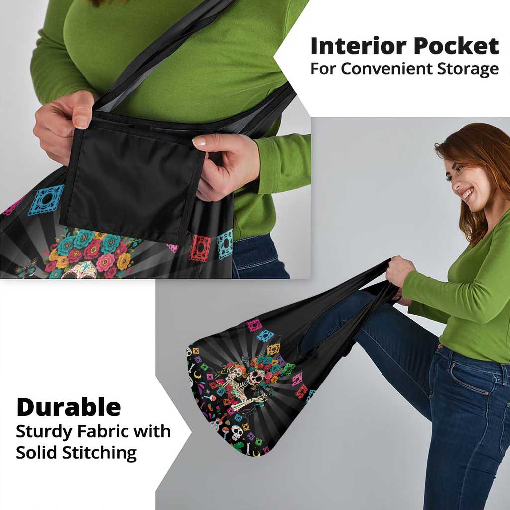 Mexican La Catrina Grocery Bag Viva Mexico Dia De Muertos - Wonder Print Shop