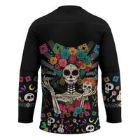 Mexican La Catrina Hockey Jersey Viva Mexico Dia De Muertos - Wonder Print Shop