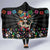 Mexican La Catrina Hooded Blanket Viva Mexico Dia De Muertos - Wonder Print Shop