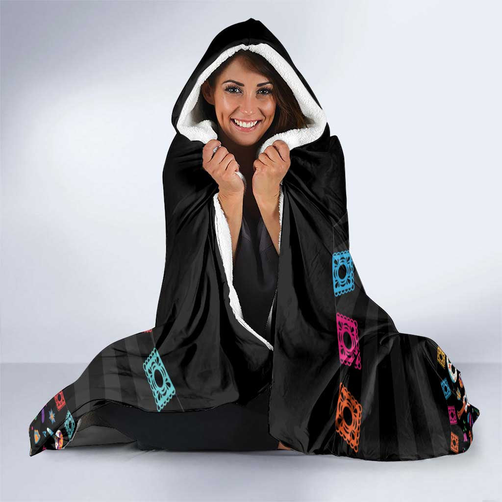 Mexican La Catrina Hooded Blanket Viva Mexico Dia De Muertos - Wonder Print Shop