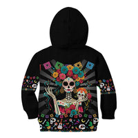 Mexican La Catrina Kid Hoodie Viva Mexico Dia De Muertos - Wonder Print Shop