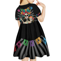 Mexican La Catrina Kid Short Sleeve Dress Viva Mexico Dia De Muertos - Wonder Print Shop