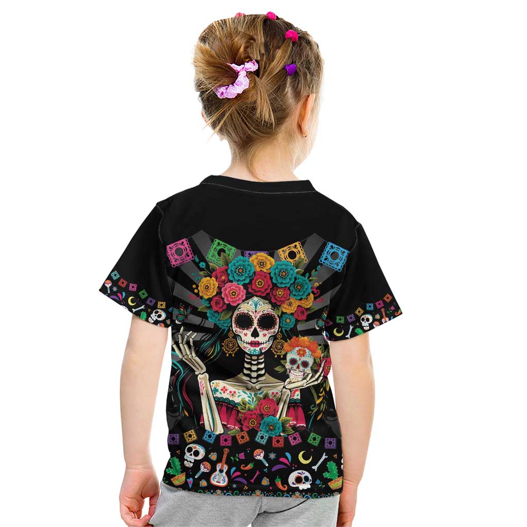 Mexican La Catrina Kid T Shirt Viva Mexico Dia De Muertos - Wonder Print Shop