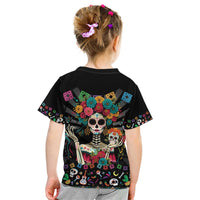 Mexican La Catrina Kid T Shirt Viva Mexico Dia De Muertos - Wonder Print Shop