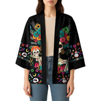 Mexican La Catrina Kimono Viva Mexico Dia De Muertos - Wonder Print Shop