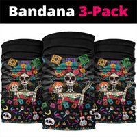 Mexican La Catrina Neck Gaiter Viva Mexico Dia De Muertos - Wonder Print Shop