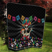 Mexican La Catrina Quilt Viva Mexico Dia De Muertos - Wonder Print Shop