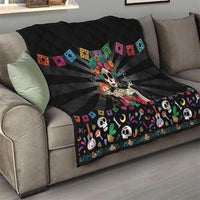 Mexican La Catrina Quilt Viva Mexico Dia De Muertos - Wonder Print Shop