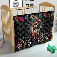 Mexican La Catrina Quilt Viva Mexico Dia De Muertos - Wonder Print Shop