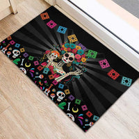 Mexican La Catrina Rubber Doormat Viva Mexico Dia De Muertos - Wonder Print Shop