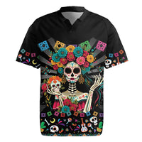 Mexican La Catrina Rugby Jersey Viva Mexico Dia De Muertos - Wonder Print Shop