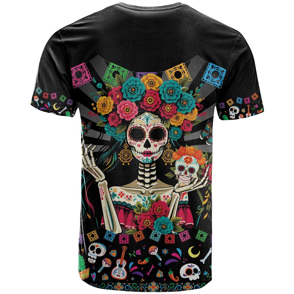 Mexican La Catrina T Shirt Viva Mexico Dia De Muertos - Wonder Print Shop