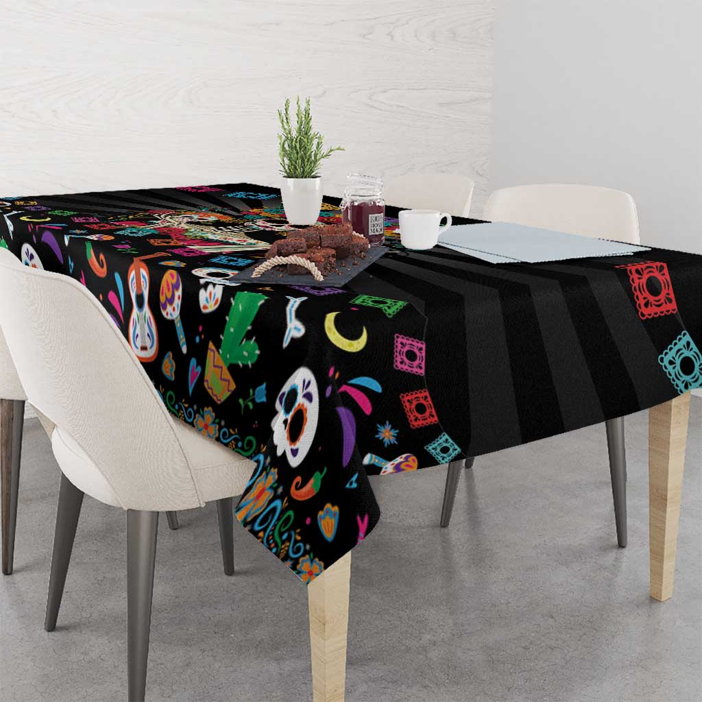 Mexican La Catrina Tablecloth Viva Mexico Dia De Muertos - Wonder Print Shop