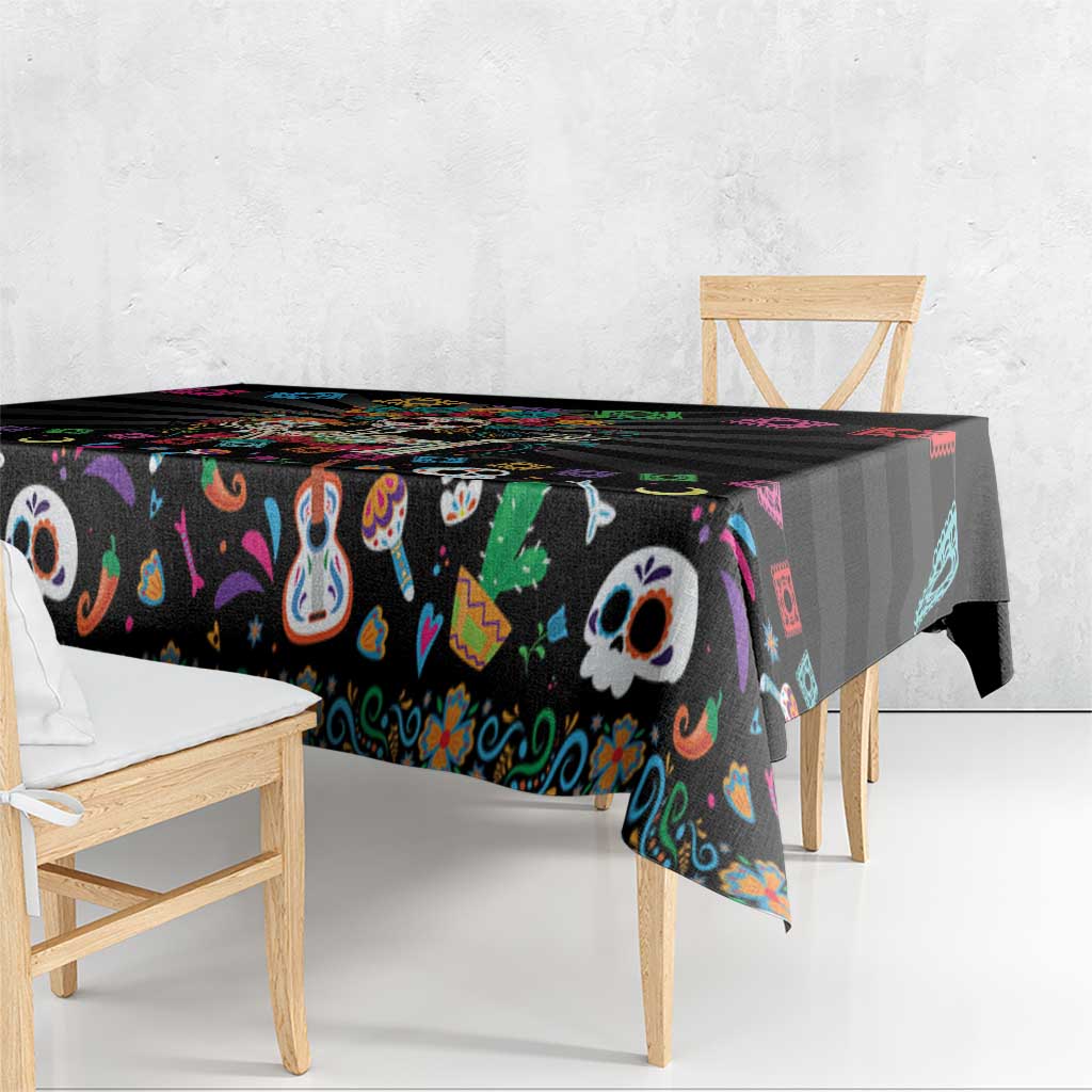 Mexican La Catrina Tablecloth Viva Mexico Dia De Muertos - Wonder Print Shop