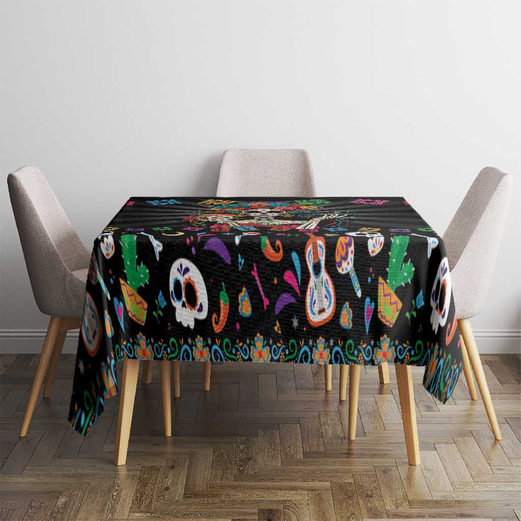 Mexican La Catrina Tablecloth Viva Mexico Dia De Muertos - Wonder Print Shop