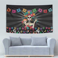 Mexican La Catrina Tapestry Viva Mexico Dia De Muertos - Wonder Print Shop