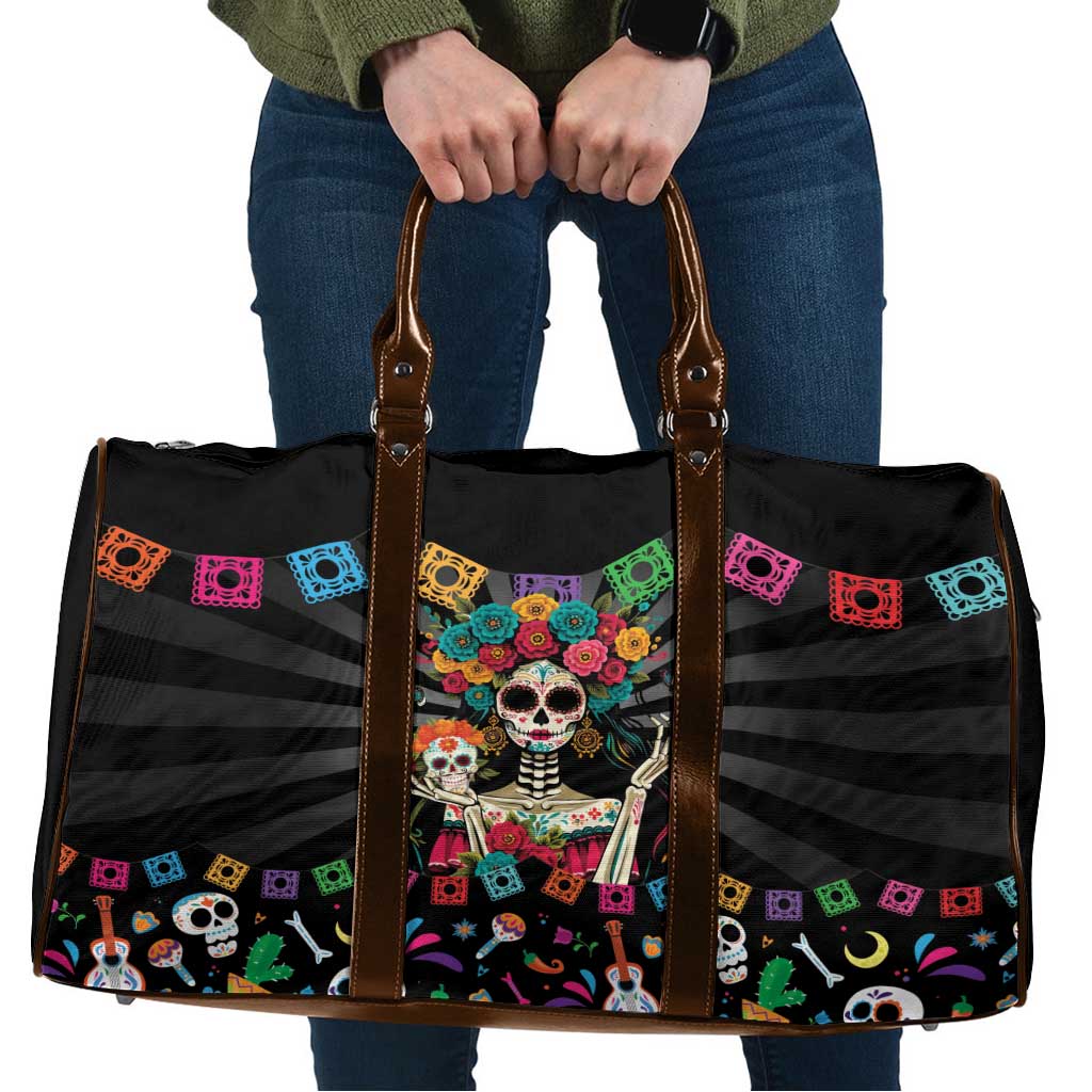 Mexican La Catrina Travel Bag Viva Mexico Dia De Muertos - Wonder Print Shop