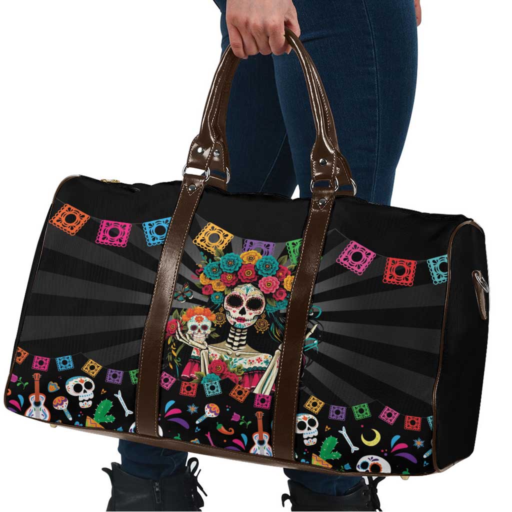 Mexican La Catrina Travel Bag Viva Mexico Dia De Muertos - Wonder Print Shop