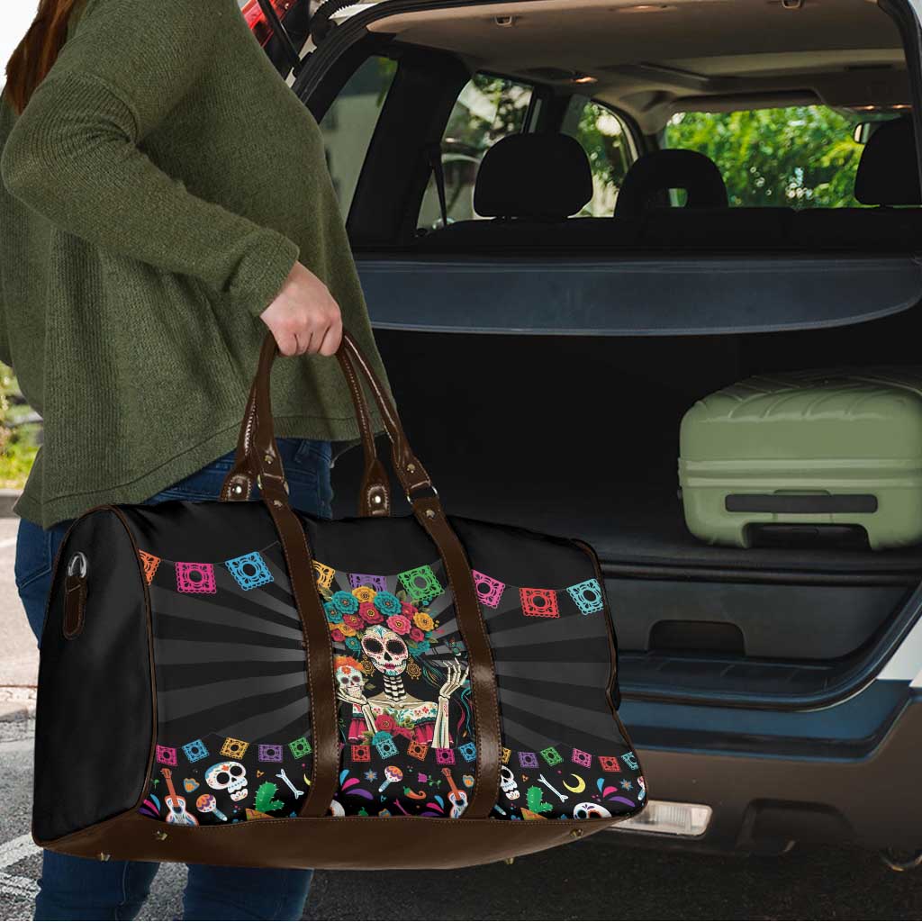 Mexican La Catrina Travel Bag Viva Mexico Dia De Muertos - Wonder Print Shop