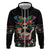 Mexican La Catrina Zip Hoodie Viva Mexico Dia De Muertos - Wonder Print Shop