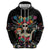 Mexican La Catrina Zip Hoodie Viva Mexico Dia De Muertos - Wonder Print Shop