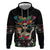 Mexican La Catrina Zip Hoodie Viva Mexico Dia De Muertos - Wonder Print Shop