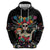 Mexican La Catrina Zip Hoodie Viva Mexico Dia De Muertos - Wonder Print Shop