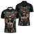 Mexican La Catrina Zipper Polo Shirt Viva Mexico Dia De Muertos - Wonder Print Shop