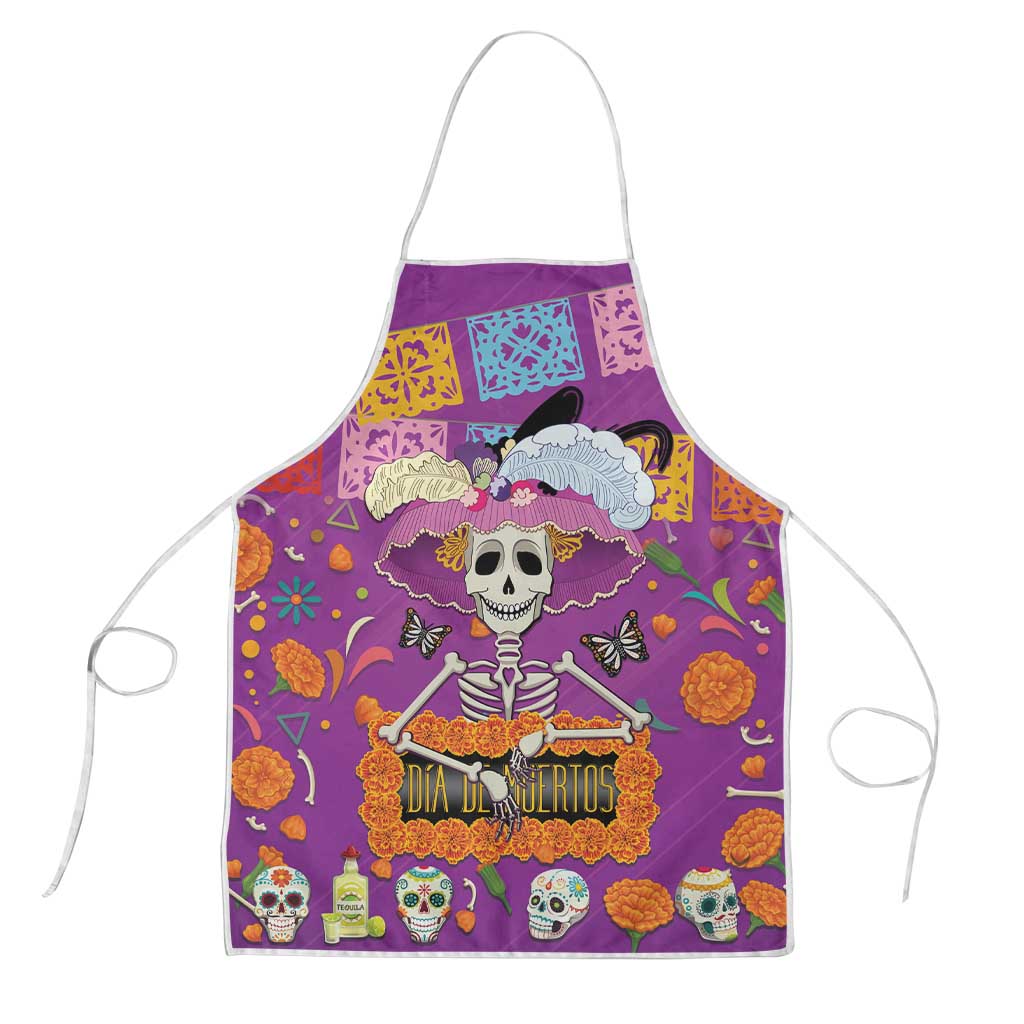 Dia De Muertos Mexico Apron La Calavera Catrina - Wonder Print Shop
