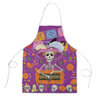 Dia De Muertos Mexico Apron La Calavera Catrina - Wonder Print Shop