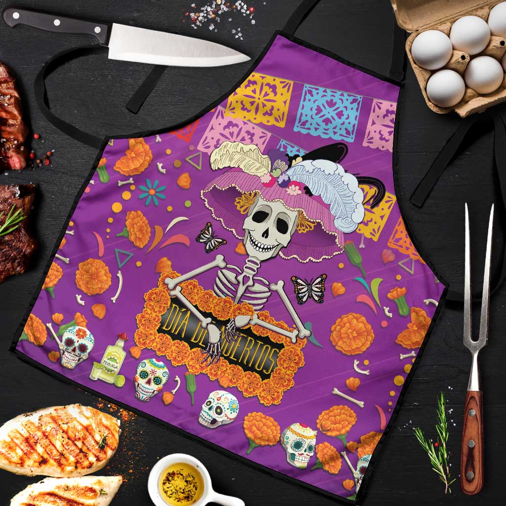 Dia De Muertos Mexico Apron La Calavera Catrina - Wonder Print Shop