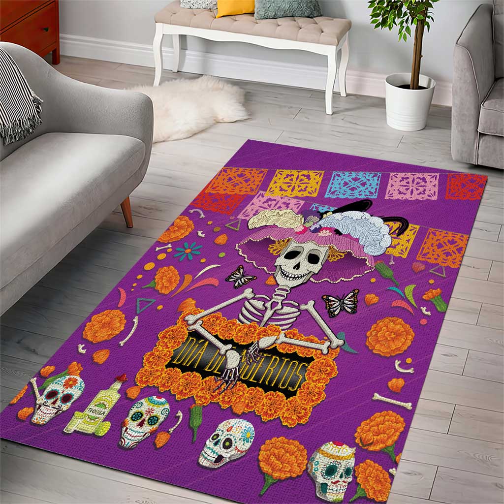 Dia De Muertos Mexico Area Rug La Calavera Catrina - Wonder Print Shop