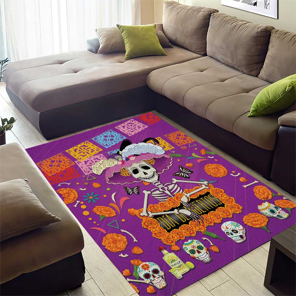 Dia De Muertos Mexico Area Rug La Calavera Catrina - Wonder Print Shop