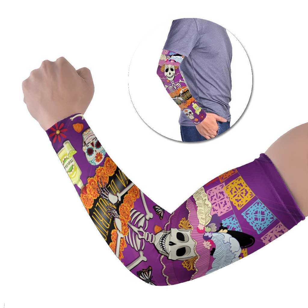 Dia De Muertos Mexico Arm Sleeves La Calavera Catrina - Wonder Print Shop