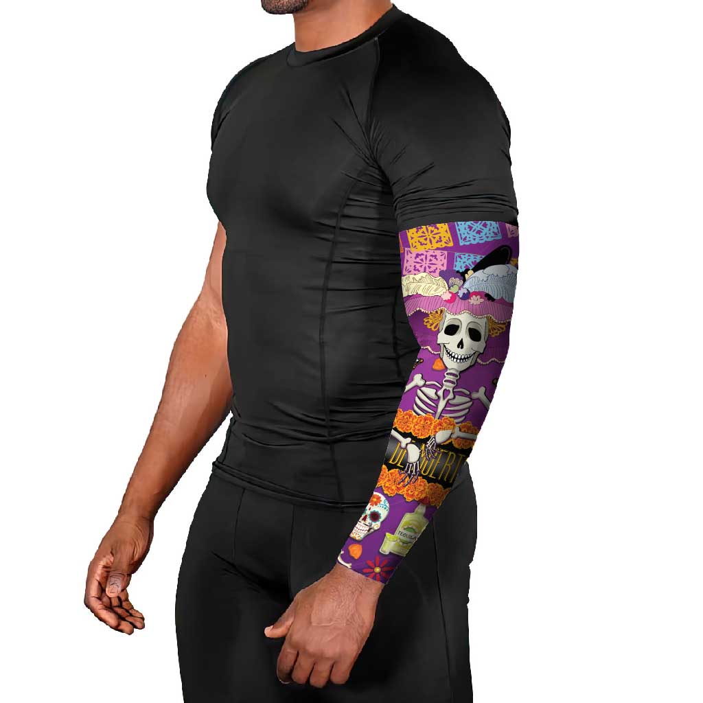 Dia De Muertos Mexico Arm Sleeves La Calavera Catrina - Wonder Print Shop