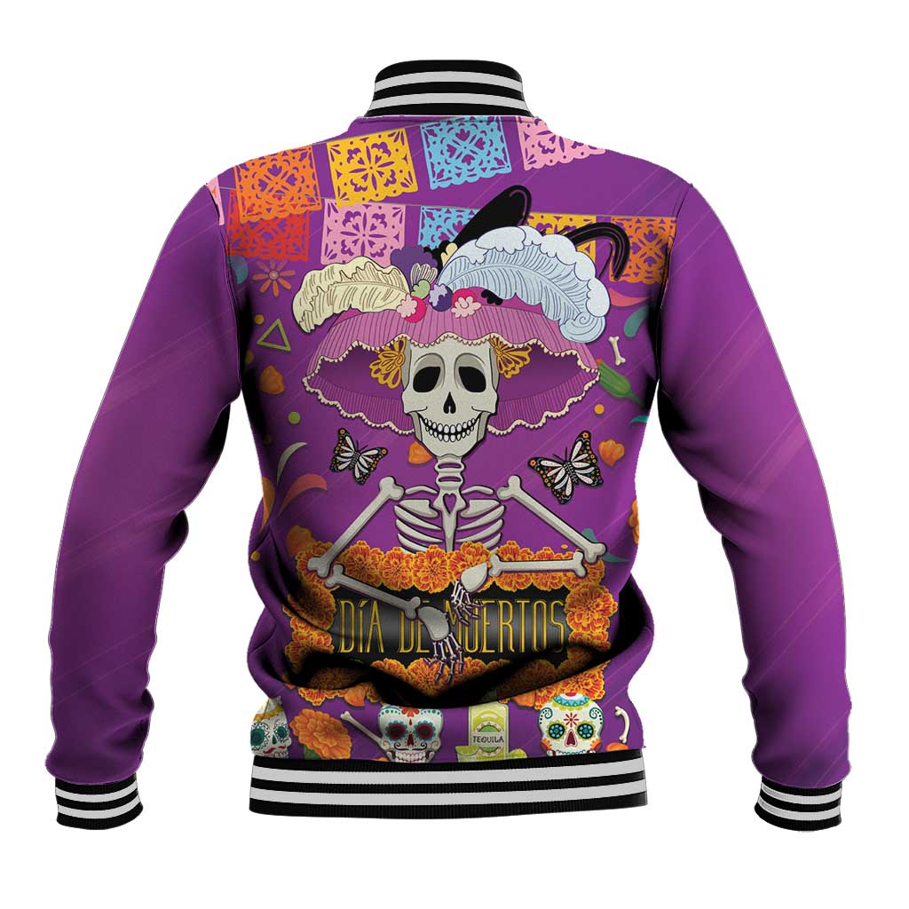 Dia De Muertos Mexico Baseball Jacket La Calavera Catrina - Wonder Print Shop