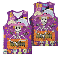 Dia De Muertos Mexico Basketball Jersey La Calavera Catrina - Wonder Print Shop