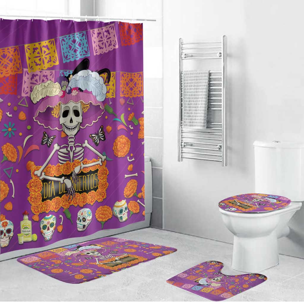 Dia De Muertos Mexico Bathroom Set La Calavera Catrina - Wonder Print Shop