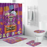 Dia De Muertos Mexico Bathroom Set La Calavera Catrina - Wonder Print Shop